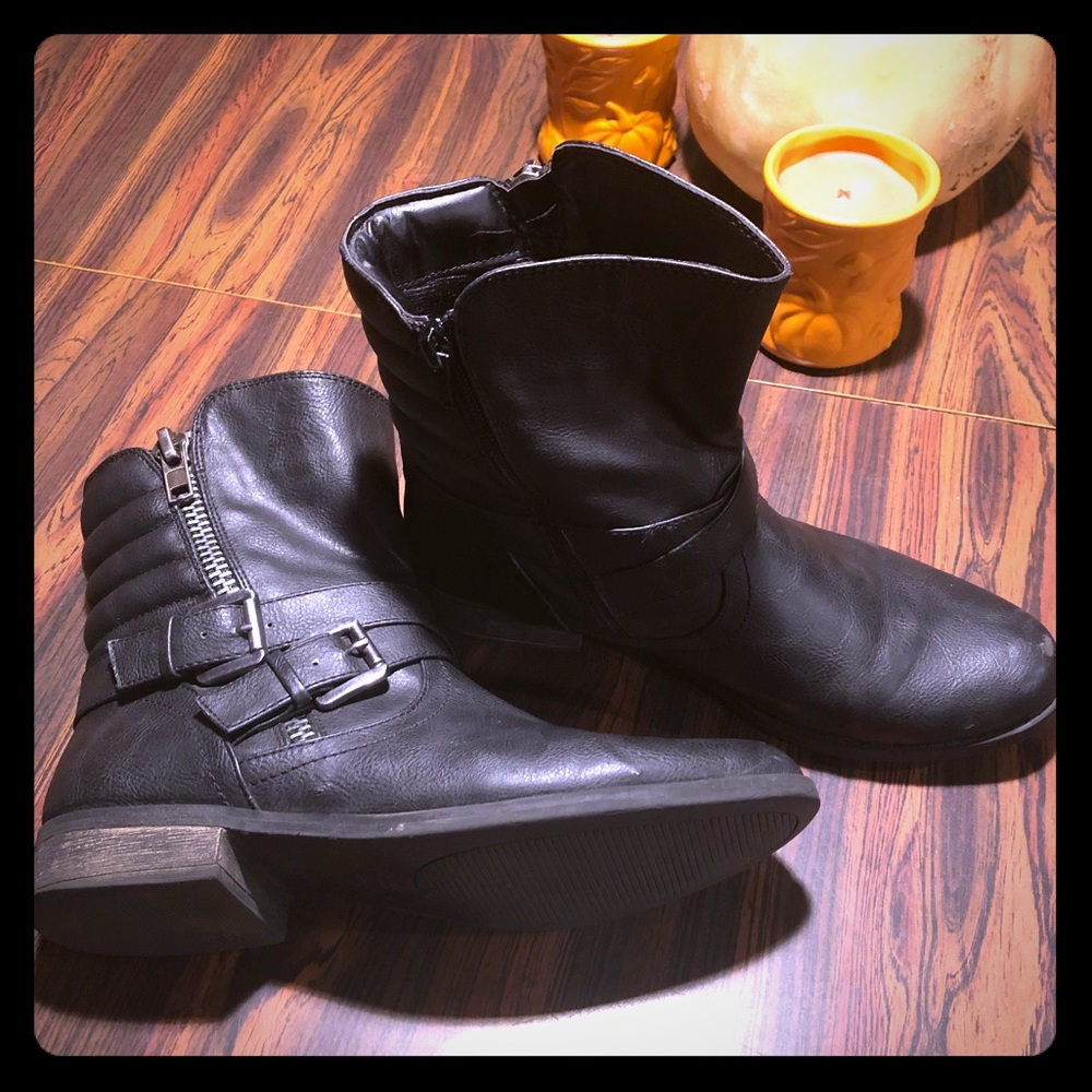 Moto style booties